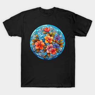 Stained Glass Flowers T-Shirt